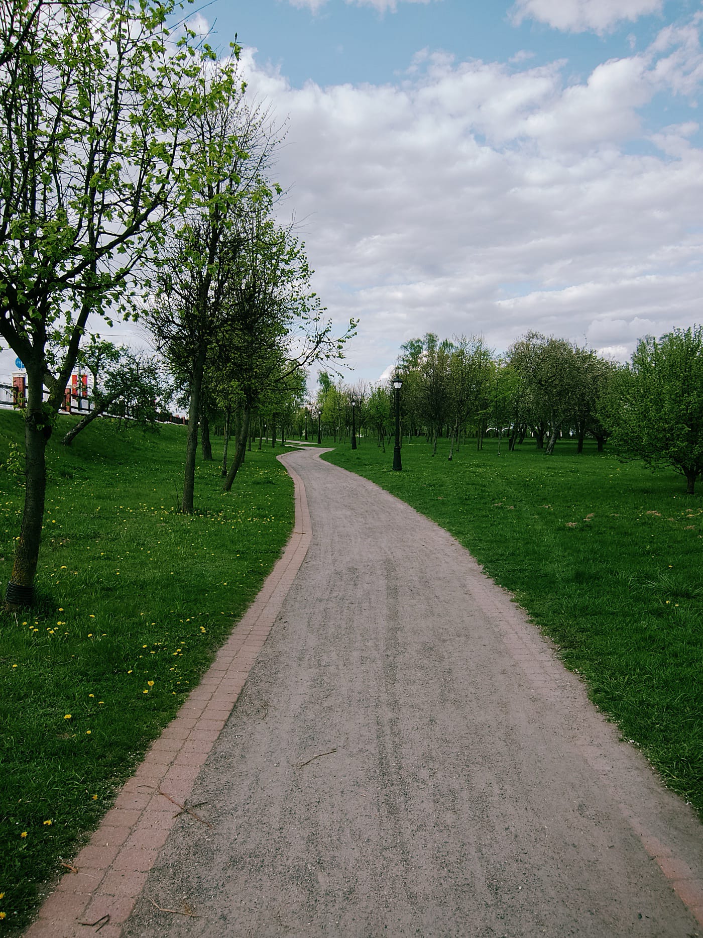 Пешеходная дорожка в Лошицком парке в Мнске