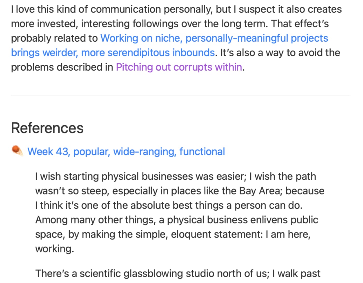 Скриншот заметки Энди Матущака